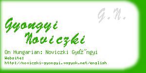 gyongyi noviczki business card